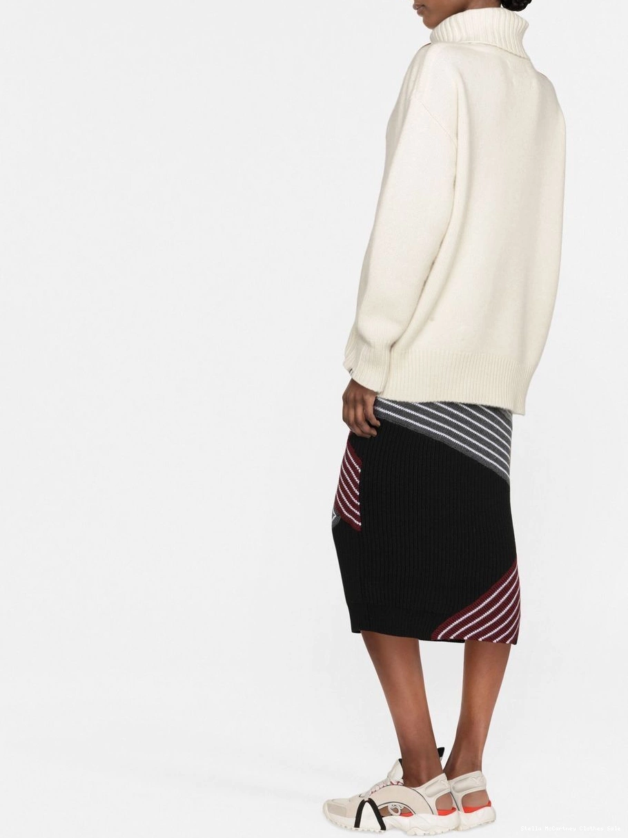 Affordable Women stripes wool 3D skirt Stella McCartney 0810